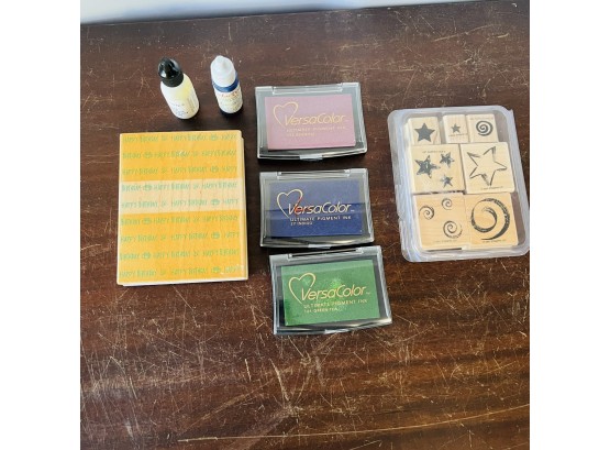 Star Stamps With Stamp Pads And Other Items