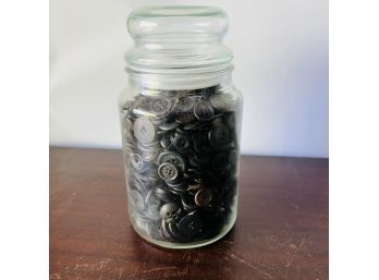 Jar Of Black Buttons
