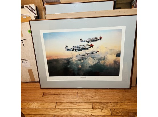 Robert Taylor Limited Edition Print 925/1000 'Fourth Fighter Patrol' Signed By Pilots