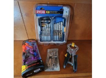 Clamps, Drill Bits, Wrench Set And More