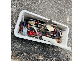 Bin With Assorted Tools
