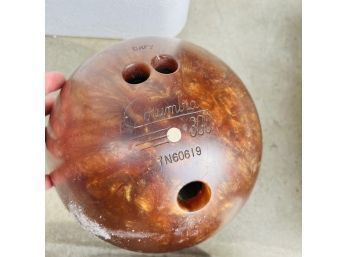 Vintage Bowling Ball With Engraved Name