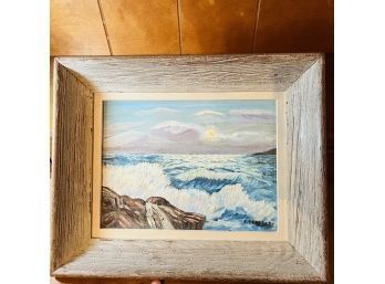 Vintage Framed Coastal Painting
