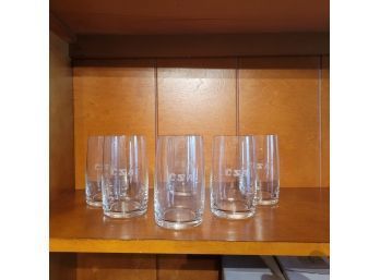 Set Of 6 Czech Airlines Juice Glasses In Box