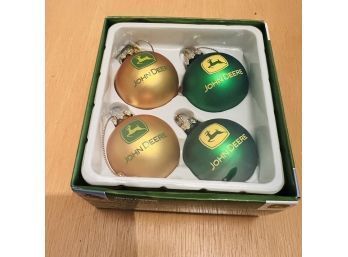 John Deer Glass Ball Ornaments In Box