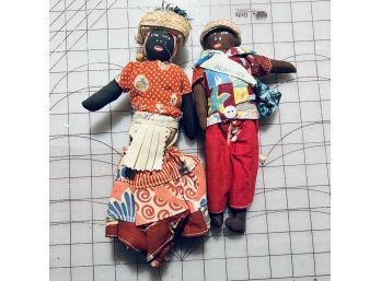 Pair Of Souvenir Dolls From Bermuda