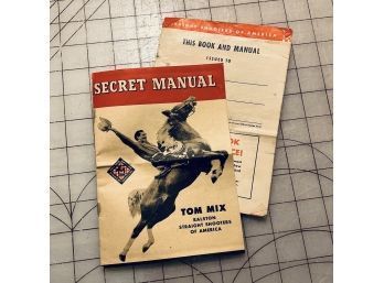 Vintage Tom Mix Ralston Straight Shooters Of America Secret Manuals