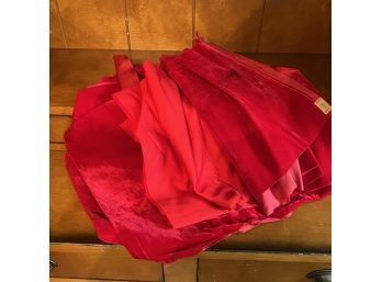 Fabric Remnants: Red Velveteen