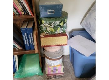 Photo Storage Boxes, Hat Box And Other Decorative Boxes Lot