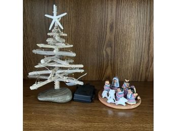 Miniature Clay Nativity Scene