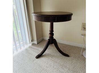 Vintage Round Wood Occasional Table (Basement)