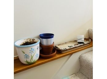 Garden Pots And Ceramic Tray (Basement)