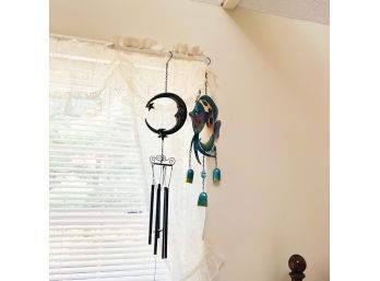 Pair Of Decorative Wind Chimes - Moon And Fish (Bedroom 2)