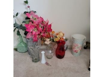 Vase Lot Multiple Sizes Types And Colors
