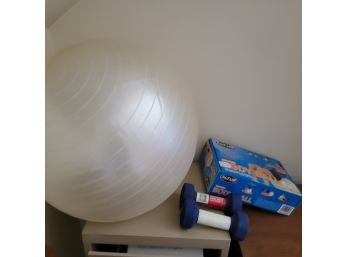 Exercise Ball And 5 Pound Weights (loft)
