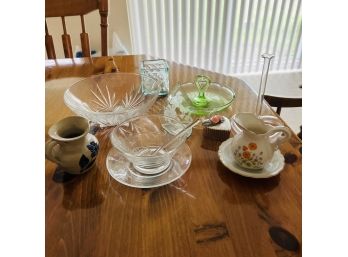 Assorted Glassware And Small Pitchers (basement)