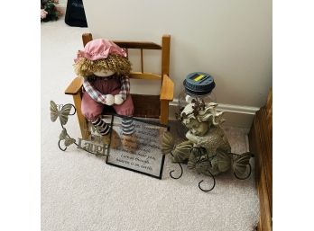 Doll With Chair, Angel And Decorative Sign (Bedroom 2)