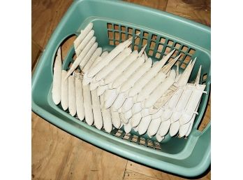 Laundry Basket With Garden Edging Stakes