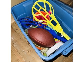 Bin Lot: Assorted Kids Toys And Balls