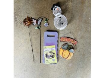 Holiday Decor Items And Garden Kneeler (garage)