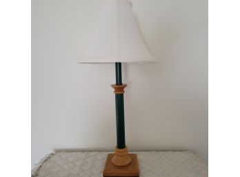 Green And Tan Wooden Lamp (loft)