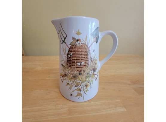 Bee Hive Floral Gardening Pitcher