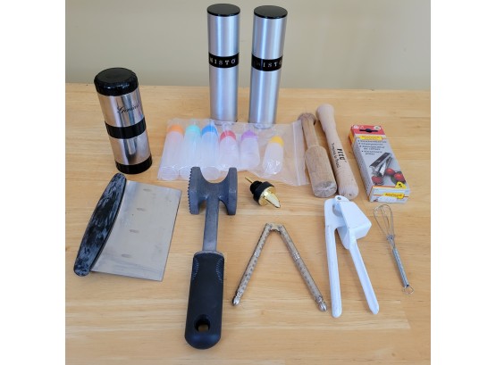 Kitchen Tools: Misto Oil Sprayers, Meat Tenderizer, Dough Cutter, Cherry Stoner, Nutcracker, & More!