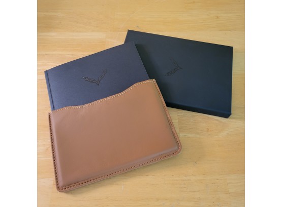 Special Edition Corvette Stingray Book W/ Leather Pouch Made From Stingray Seat Leather