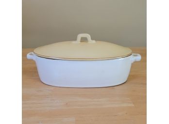 Yellow Vietri Baking Dish With Lid From Italy