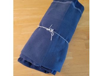 Roll Of Navy Blue Textured Cotton Jersey Fabric