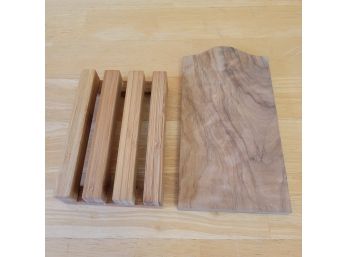 Small Wooden Cutting Board From Spain And Wooden Soap Dish