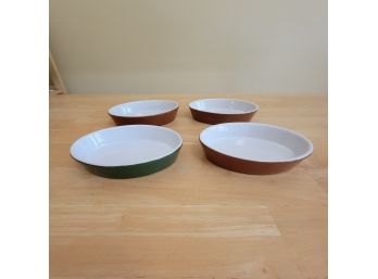 Set Of 4 Vintage H.F. Coors Pottery Chefsware Oval Crocks