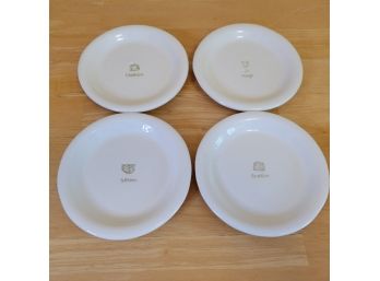 Set Of 4 Williams-Sonoma Cheese And Wine Plates