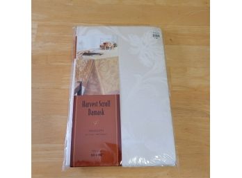 Harvest Scroll Damask Oblong Tablecloth 60'x84' - Sealed