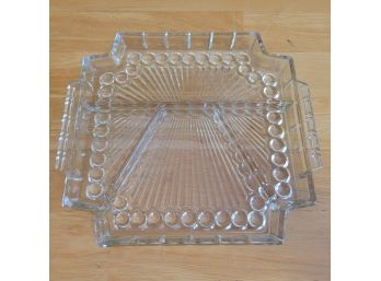 Art Deco Inspired Glass Divided Dish