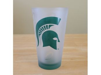 Michigan State Frosted Glass Tumbler
