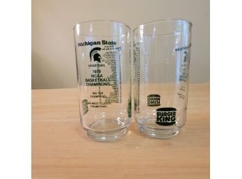 1979 Michigan State Collector Glasses Burger King