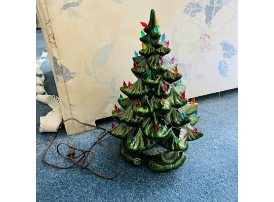 Vintage Ceramic Christmas Tree With Colored Pegs (Upstairs)