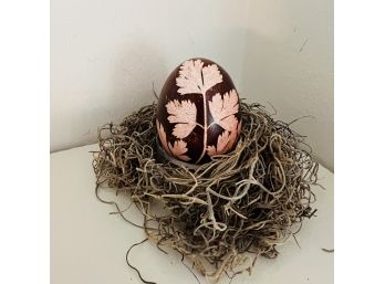 Decorative Egg On Stand With Nest (Upstairs)