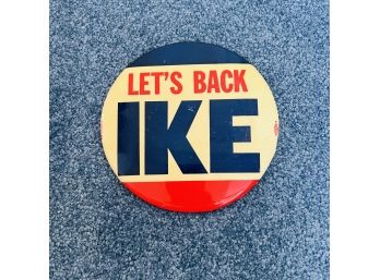 Vintage 'Let's Back Ike' Button (Upstairs)