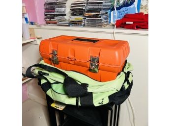 Orange Tool Chest And LL Bean Duffle Bag (Basement)