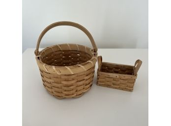 Vintage Lot Of 2 Baskets - As Is