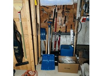 Wall-o-tools With Shovel And Gas Cans (Basement)
