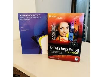 Adobe Contribute CS3 And Corel PaintShop Pro X5 Software