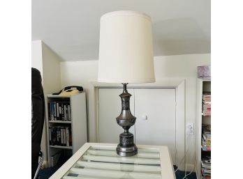 Table Lamp With Cylinder Shade (Upstairs)