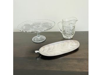 Glass And Stainless Serving Pieces (Dining Room)