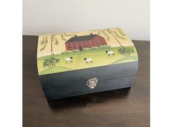 Painted Hinged Top Box (Dining Room)