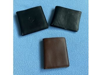 Lot Of 3 Bifold Wallets - Signs Of Wear Pictured