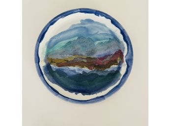 Decorative Hand Painted Pottery Plate