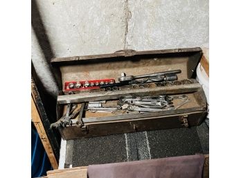 Metal Tool Chest With Tools (Basement)